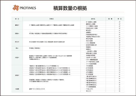 積算数量の根拠